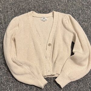 Wild Fable Cream Button-Up Cardigan